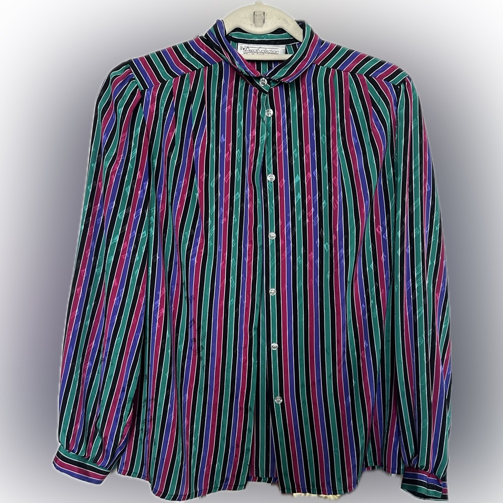 Silk multi-color button down